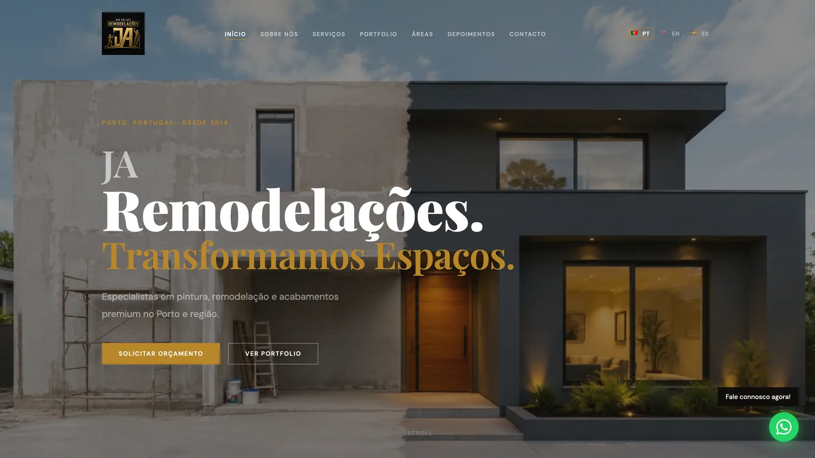 Website JA Remodelações