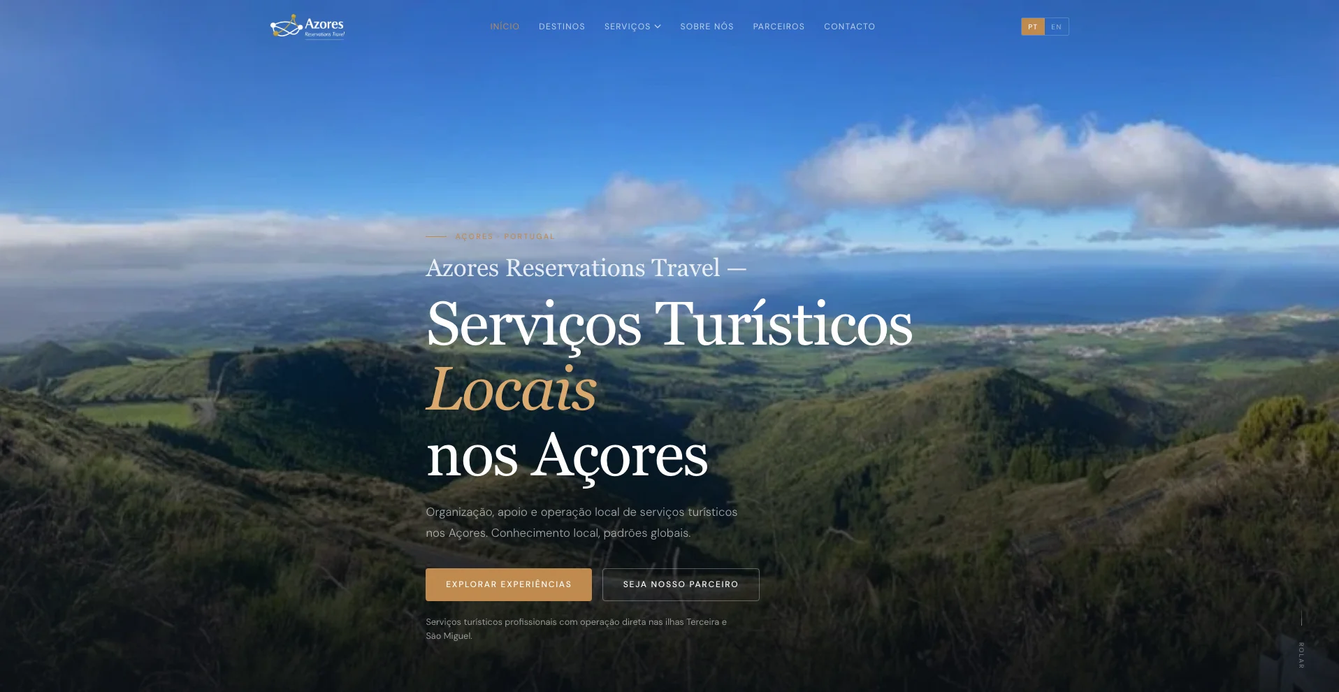 Website Azores Reservations Travel