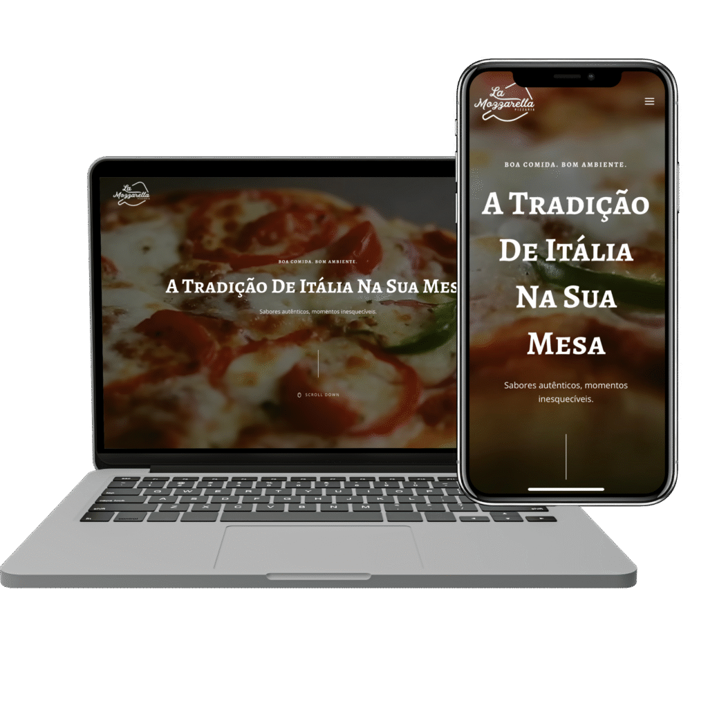 Website feito pela SJMedia para marketing digital, responsivo, com visão para telemóvel e computador